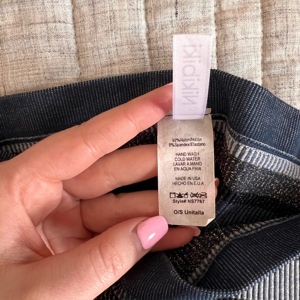 NikiBiki Blue Striped Tube Top – One Size - Picture 6 of 7